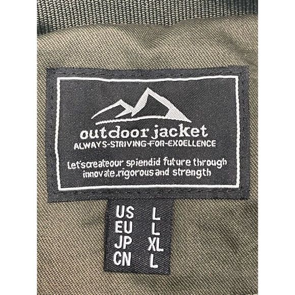 Men’s Outdoor Jacket Always Striving for Men Navy Green Size Large - Picture 7 of 9